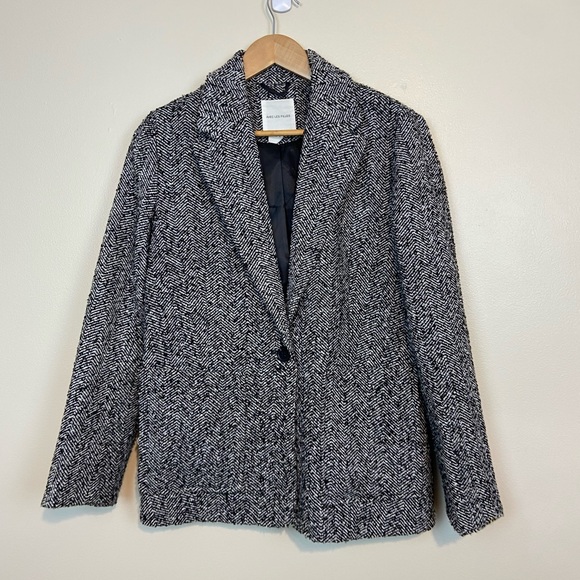 Anthropologie X Avec Les Filles Relaxed Patch-Pocket Tweed Blazer Coat - Picture 7 of 11